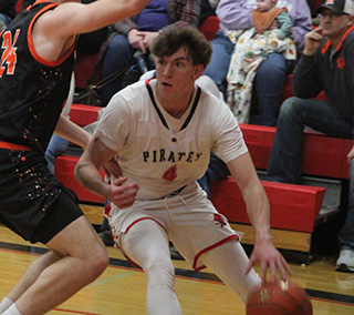 Riley Shears handles the ball against Kendrick