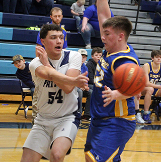 Connor Nuxoll makes a pass against Nezperce.