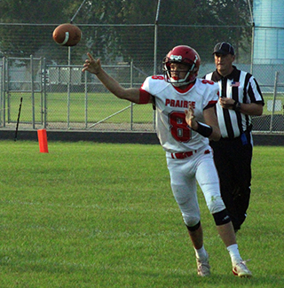 Kade Quintal passes the ball against Valley.