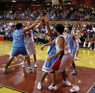 Tyler Crane somehow gets a pass through the Lapwai defense out to Brent Frei.