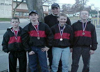 Junior high medal winners from left are James Jackson, Michel Matson, Ronald George and Jason VonBargen.