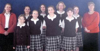 Summit's girls team that competed at the Hallissey Tournament.