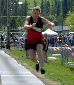 Kayla Uhlenkott in the triple jump. She placed 8th.