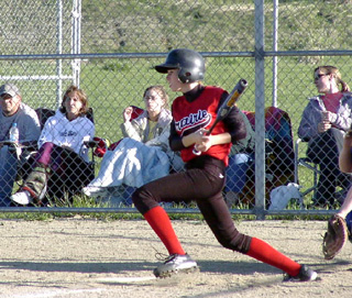 Ashley Schaeffer hits the ball against Orofino.