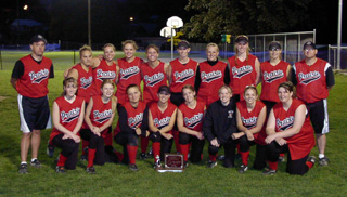 The Prairie Lady Pirates with their 2nd place District trophy.