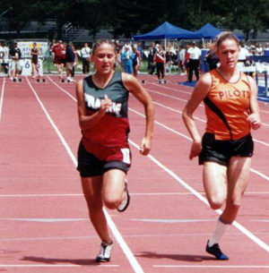 Nicole Nida in the 100 meter dash.