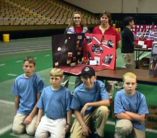 The Space Pirates with their project.