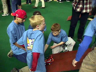 The Bigger Midgets work the ramp.