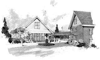 An artist's rendering of the proposed center.