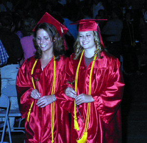 Kayla Holthaus and Mandi Tidwell during the Processional.