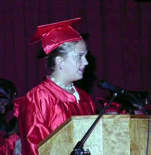 Salutatorian Maureen Tacke.
