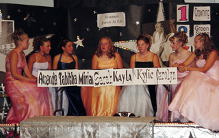 The royalty candidates during a 'game show' prior to the naming of the 2005 Royalty.