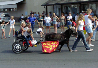 Wells Fargo Bank's entry featured a miniature horse.