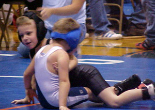 Brandon Anderson wrestles.