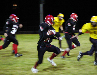 Phil Henry picks up some of his season high 97 yards.