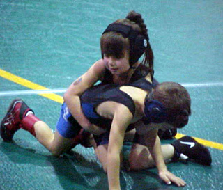 Rhiana Fox competes.