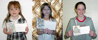 Coloring contest grand prize winners.