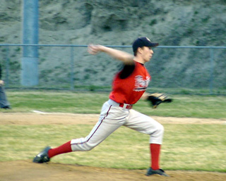 C.J. Rieman pitches against Grangeville.