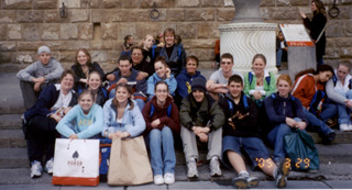 After a shopping trip in Florence, Italy.