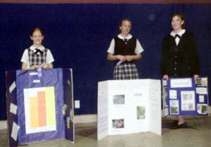 Some of the Science Fair exhibits.