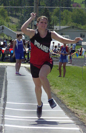 Kayla Uhlenkott in the triple jump.