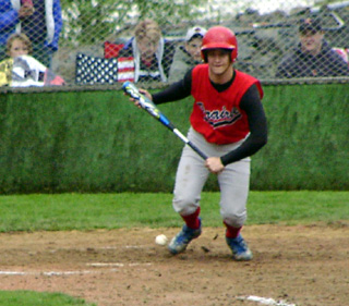 Danny Riener takes ball 4 for a bases loaded walk that forced home the tying run against Genesee.