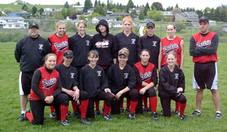 The Prairie softball team after beating Kendrick for second at District.