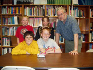 Bigger Midgets  Front: Joshwa Zigler and Troy Lorentz Back:  Silas Whitley, Kylee Simmons and Mr. Deiss