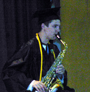 James Hood performed a saxophone solo.