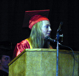 Vanessa Sonnen, co-valedictorian.