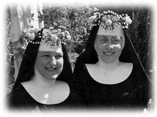 The two Sisters at the time of their Profession 50 years ago.