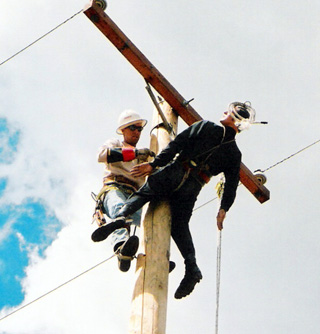 Shawn Forsmann during the Hurtman Rescue portion of the competition.