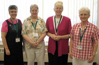 From left are Sisters Barbara Jean Glodowski, Theresa Jackson, Clarissa Goeckner and Jean LaLande at a recent national gathering.