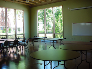 The large conference room which will host the Raspberry Festival qulit show.