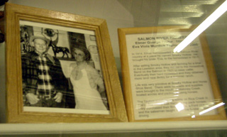A picture of Elmer and Eva Taylor along with a display description.