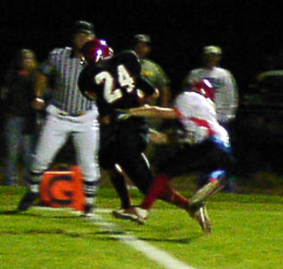 Phil Henry scores Prairie's only touchdown.