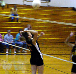 Randi Schumacher scores a kill at Timberline.