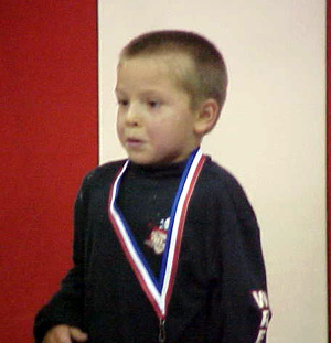 Caleb McWilliams after receiving his medal.