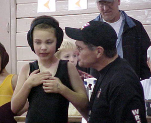 Kory Bahlman gets some coaching from Dan Altman.