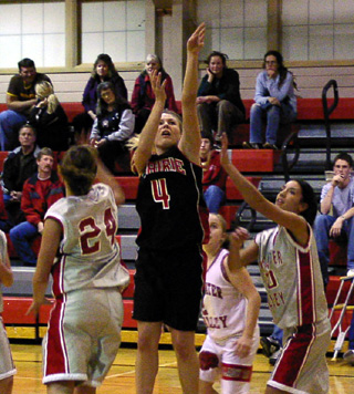 Bridget Enneking puts up a shot from the wing.