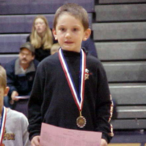 Hunter Chaffee with his gold medal.