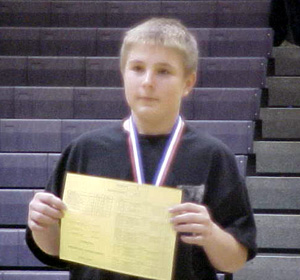 Nick Creutzberg with his gold medal.