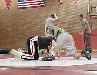 PHS Wrestlers during practice.