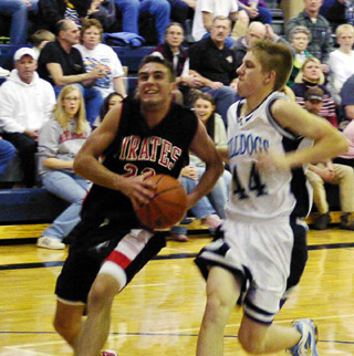 Mat Forsmann goes for a lay-up after a steal.