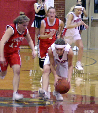 Ashley Jackson picks up a loose ball against Council.