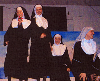 Summit students dressed as nuns.