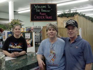 Melissa Sonnen, Debbie Schnider and Ron Schnider, owners of The Hangout.