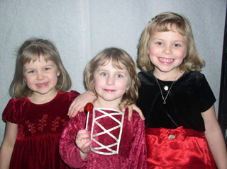 Some of the daughters all dressed up for the Rose Ball.