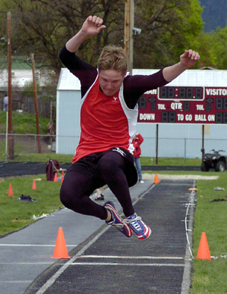 Jake Holthaus in the triple jump.