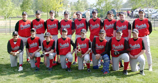 The team with the first place trophy.